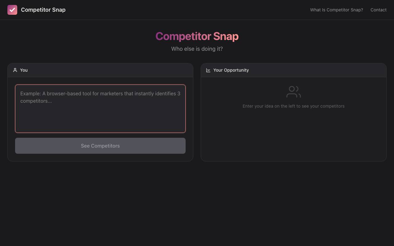 Competitor Snap screenshot