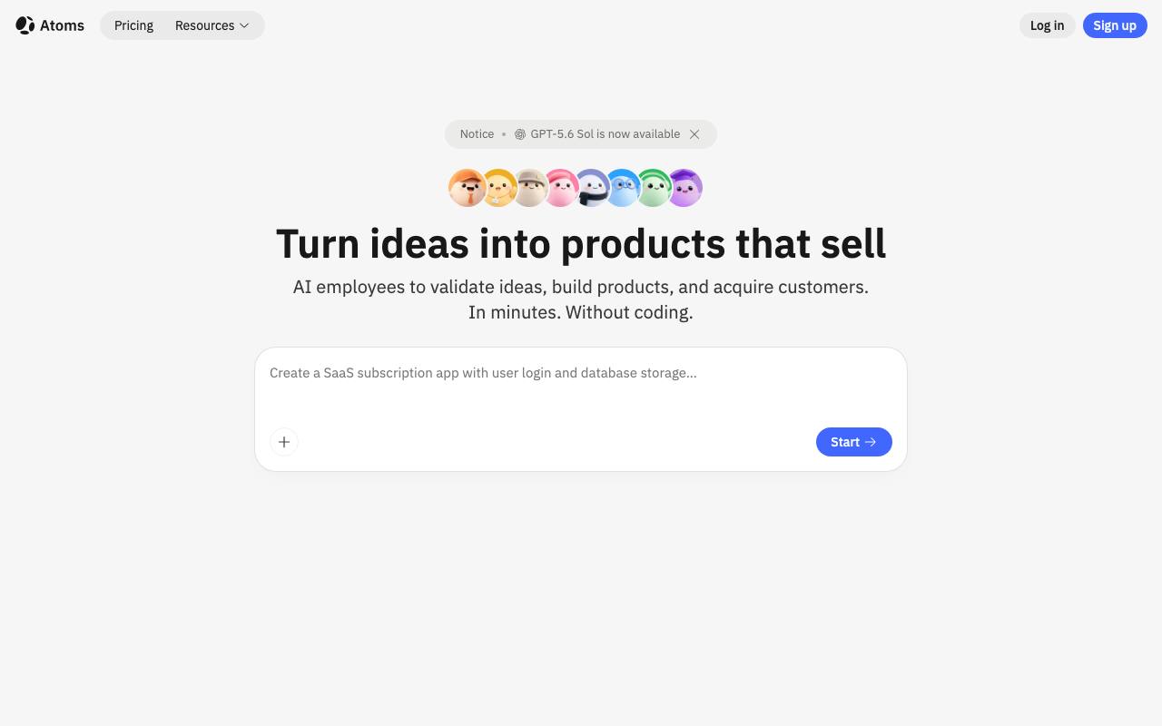 Atoms AI screenshot
