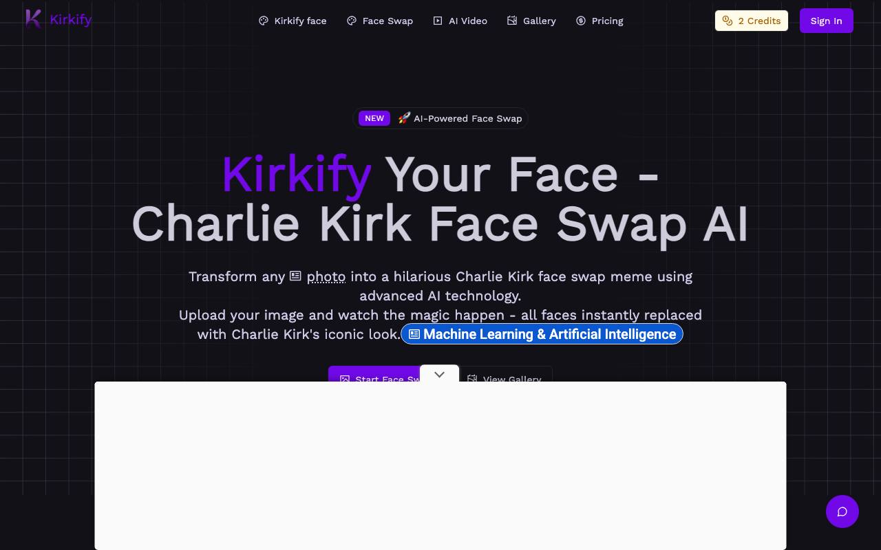 Kirkify Face Swap AI screenshot