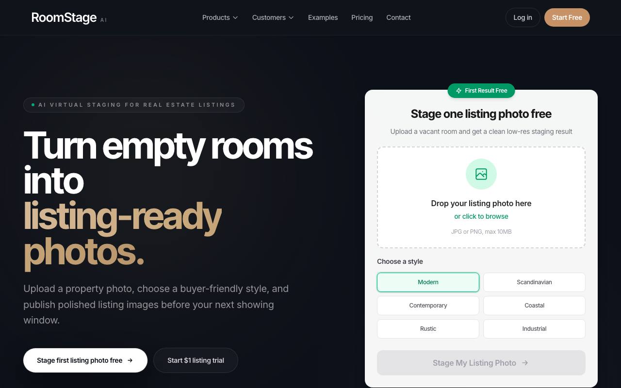 Roomstage AI screenshot