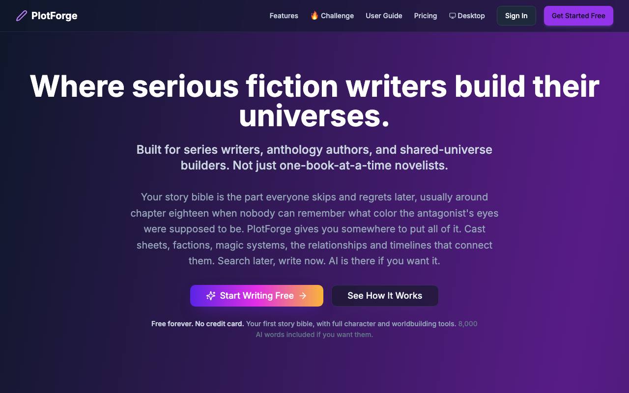 PlotForge screenshot