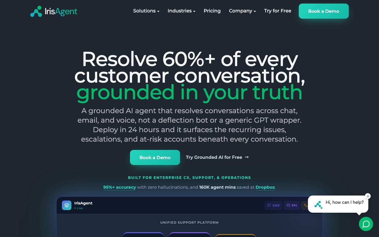 IrisAgent screenshot