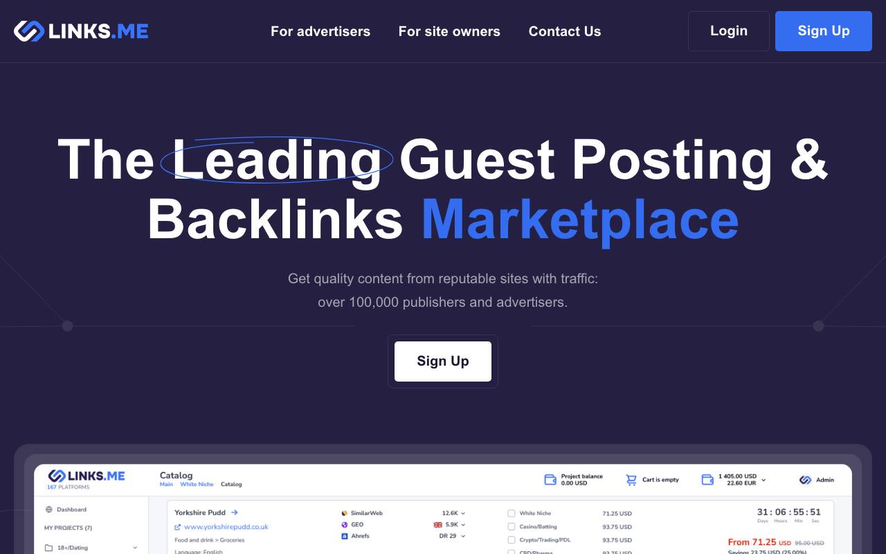 Links.me screenshot