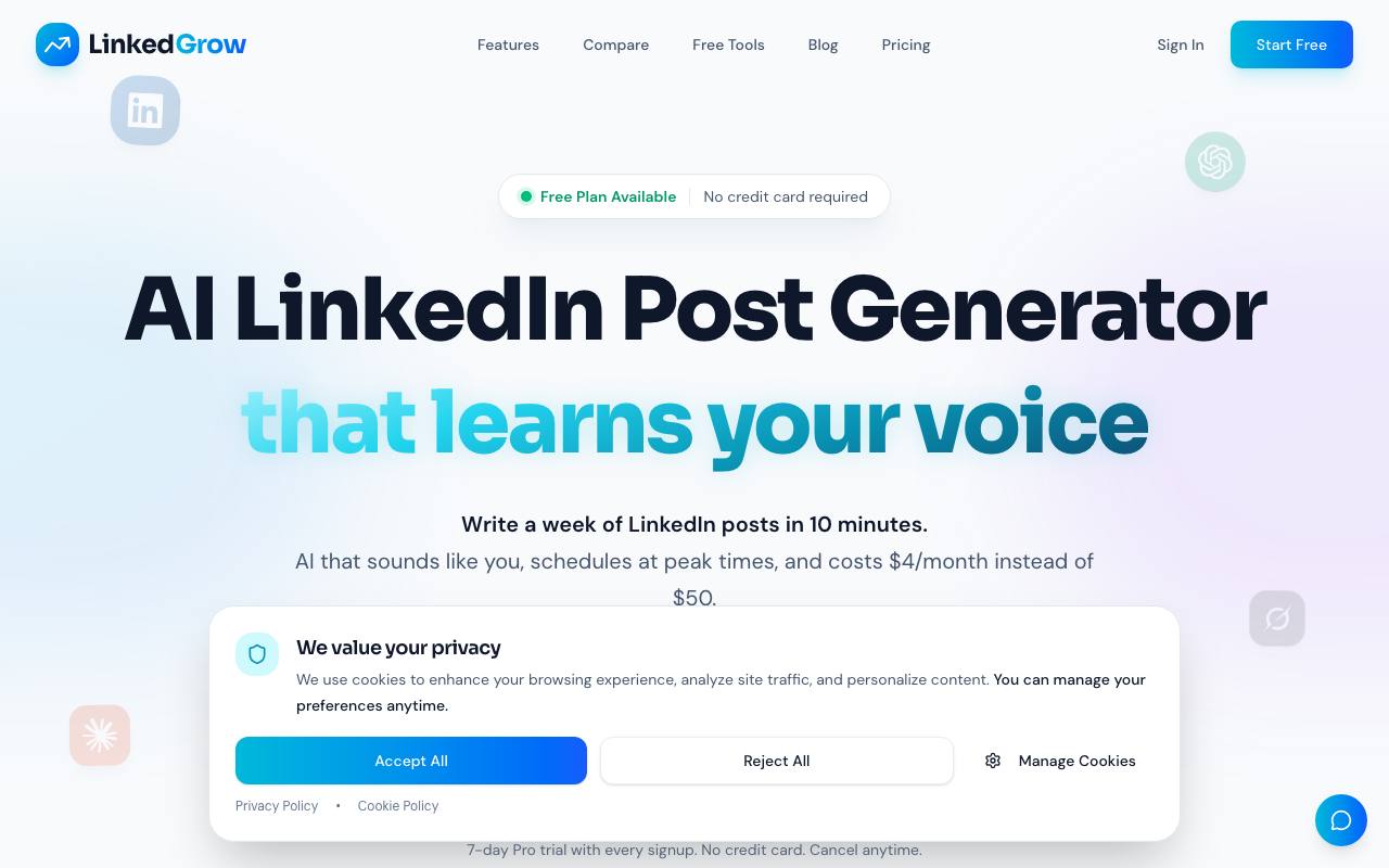 LinkedGrow screenshot