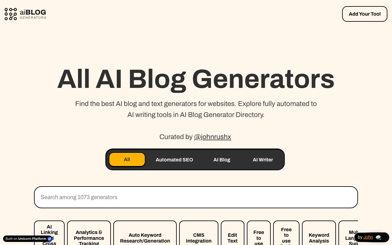 AI Blog Generators screenshot