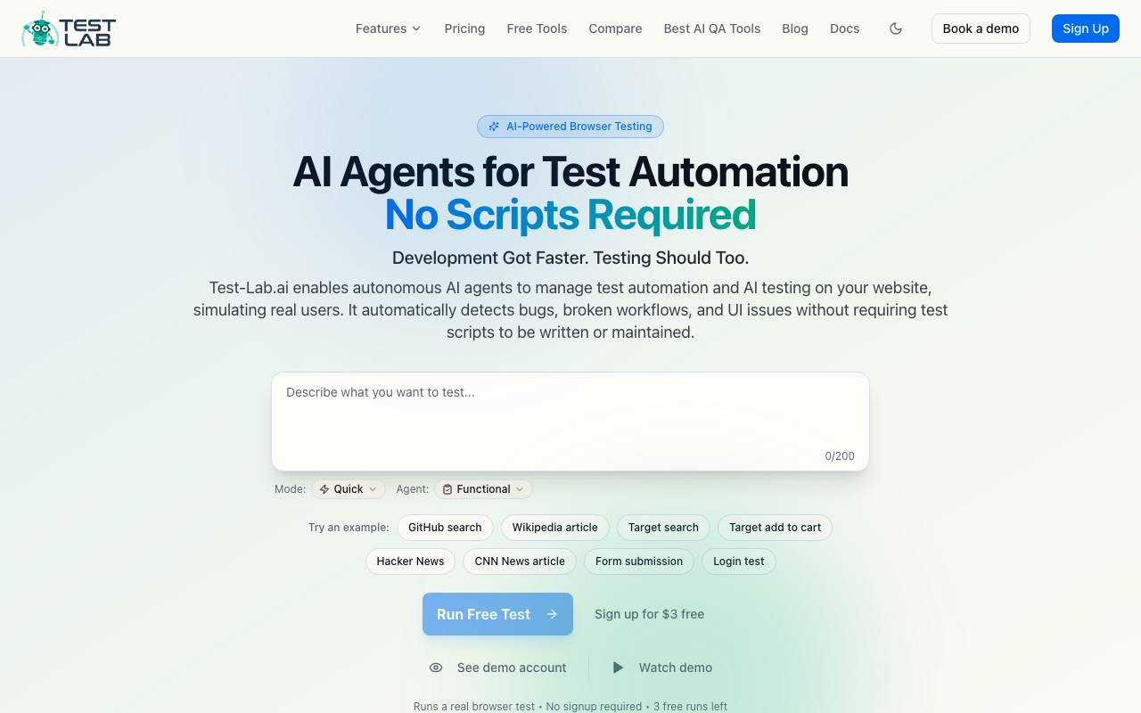 Test-Lab.ai screenshot