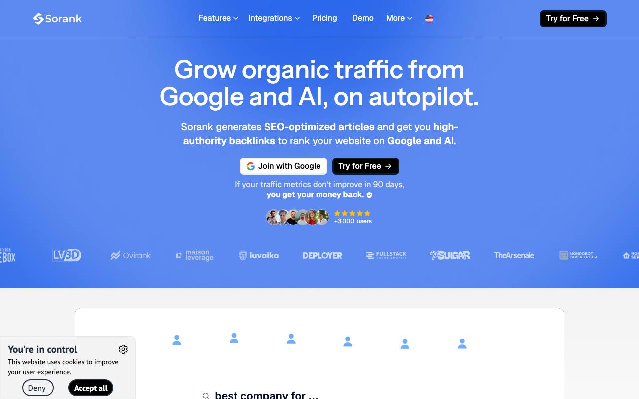 Sorank screenshot