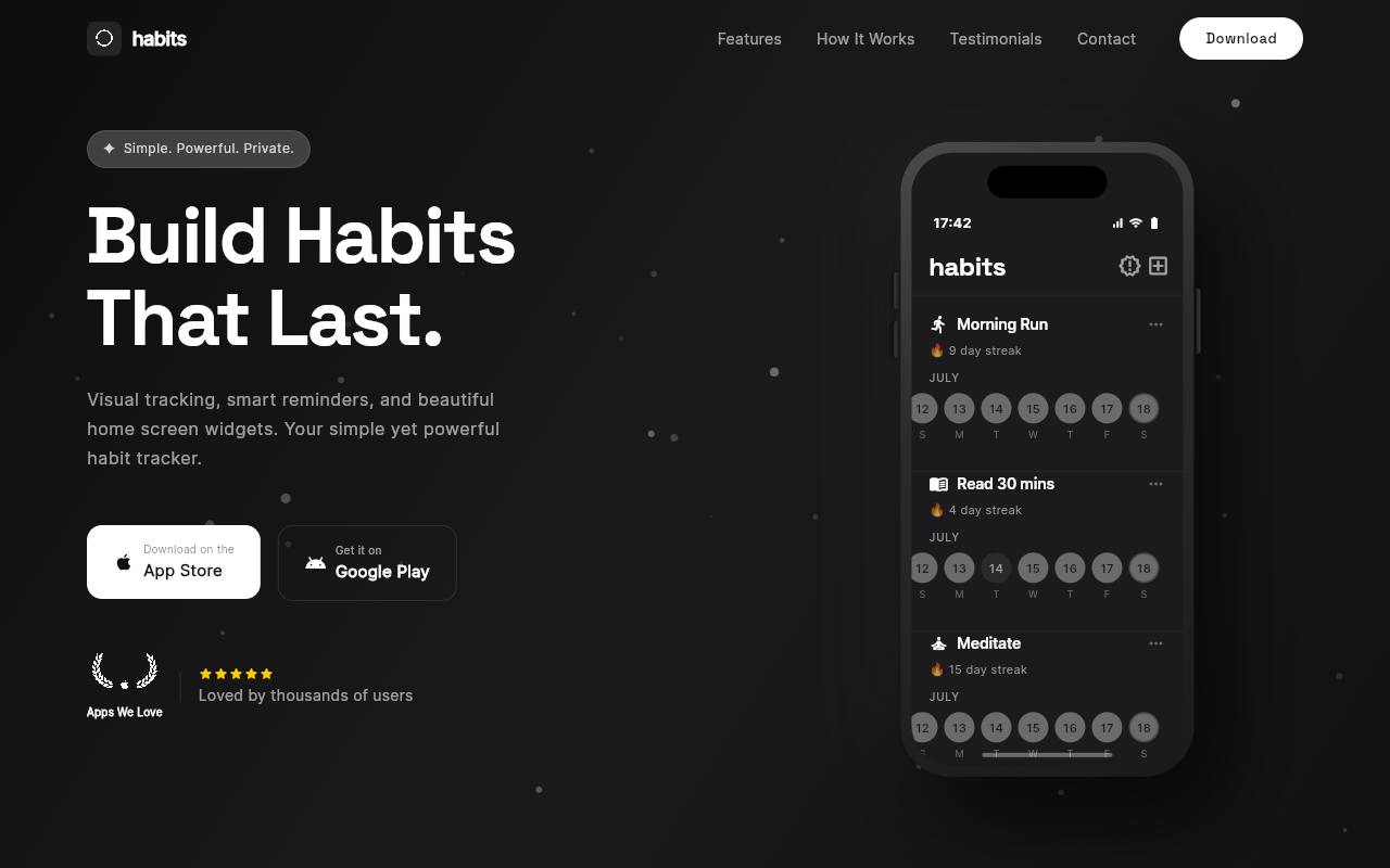 Habits screenshot