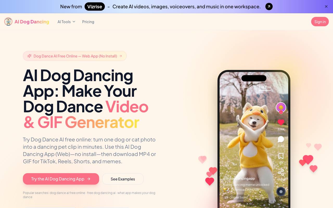 AI Dog Dancing screenshot