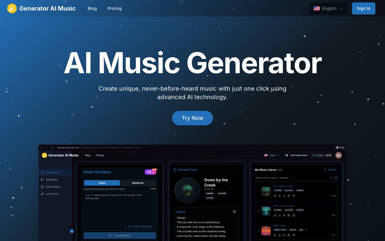 AI Music Generator screenshot