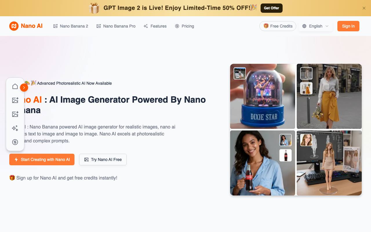 Nano AI : AI Image Generator Powered By Nano Banana screenshot