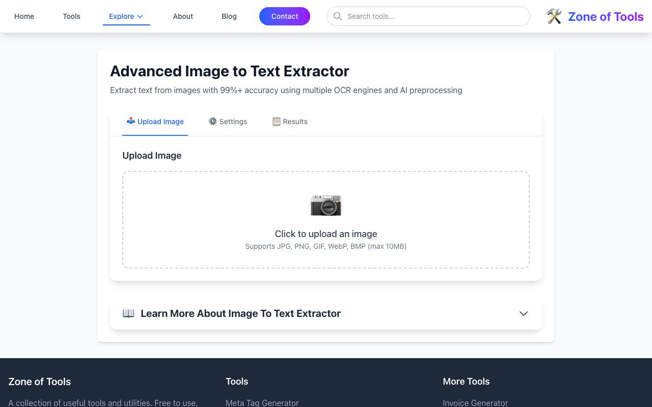 Image to Text Extractor screenshot