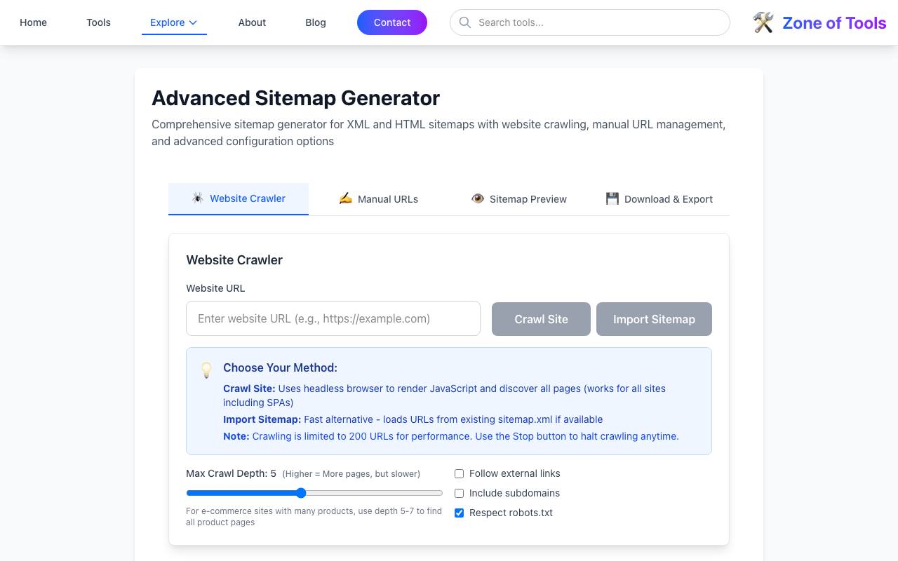 Sitemap Generator screenshot