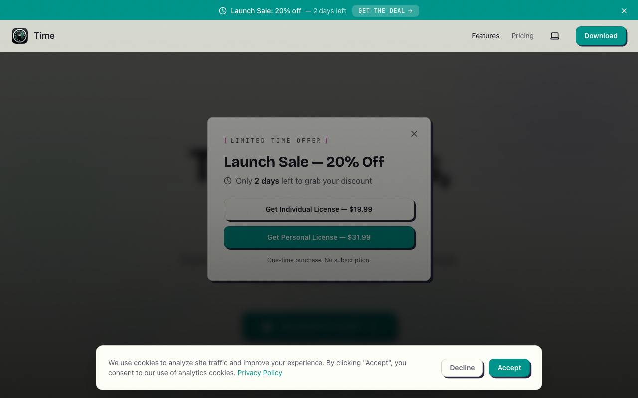 Time screenshot