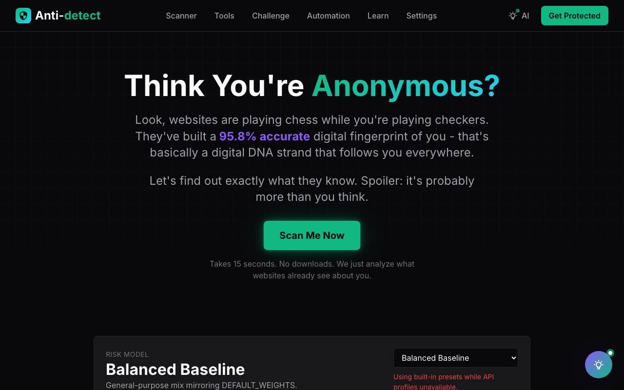 Anti-Detect.com screenshot