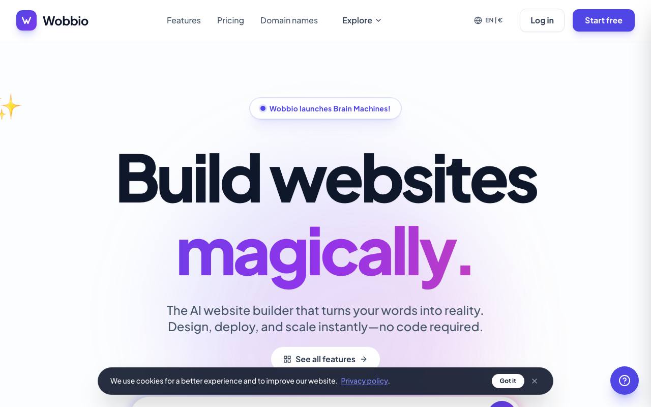 Wobbio screenshot