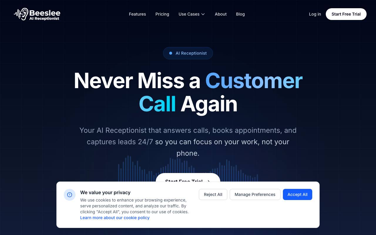 Beeslee AI Receptionist screenshot