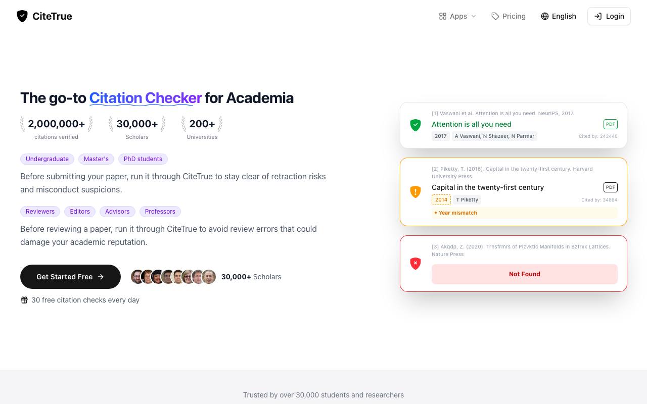 CiteTrue screenshot