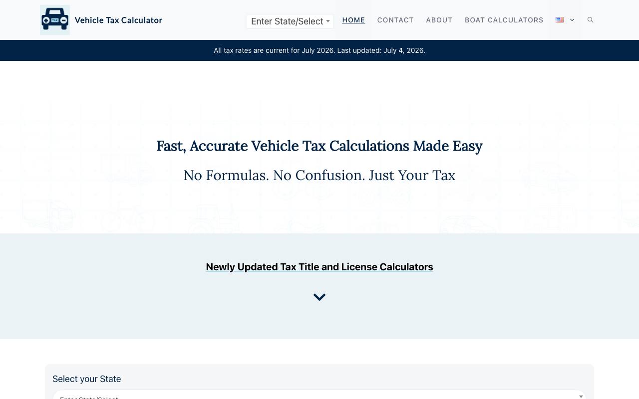 Vehicletaxcalculator screenshot
