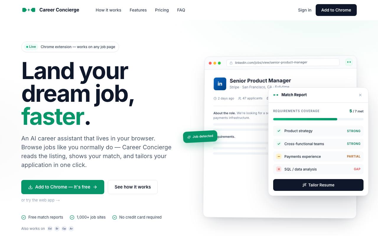 Career Concierge screenshot