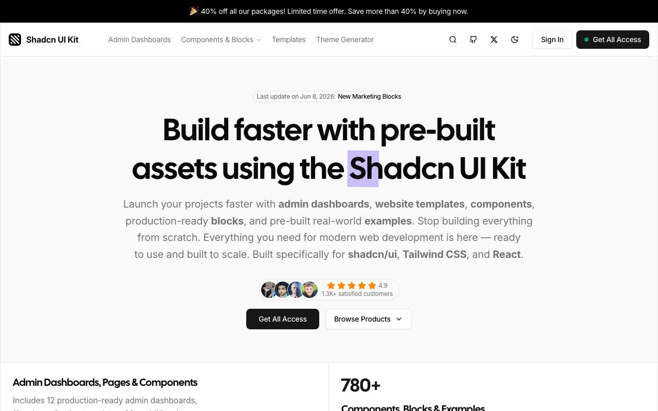 Shadcn UI Kit screenshot