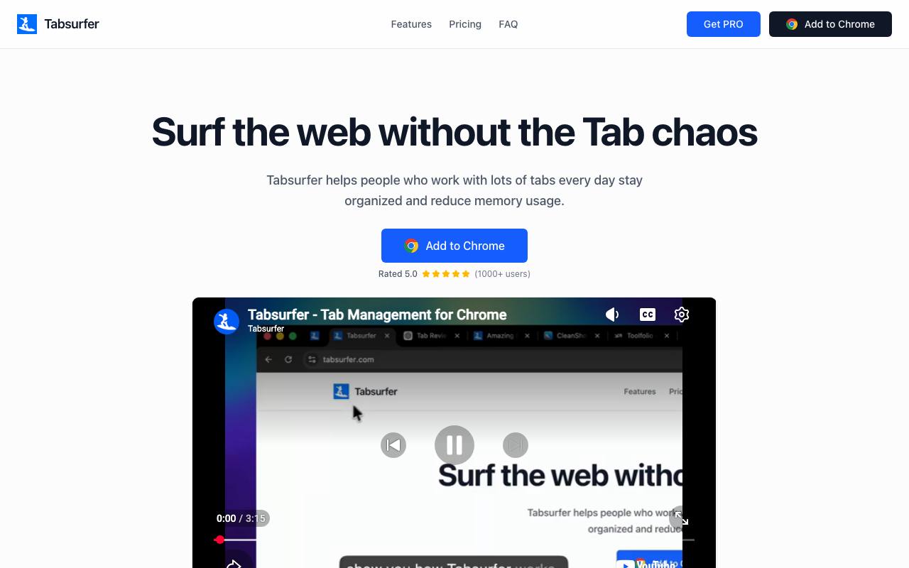 Tabsurfer screenshot