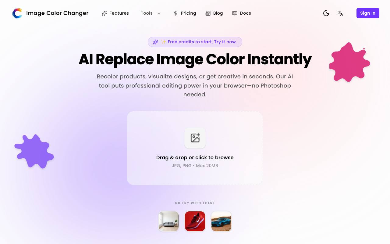 image color changer screenshot