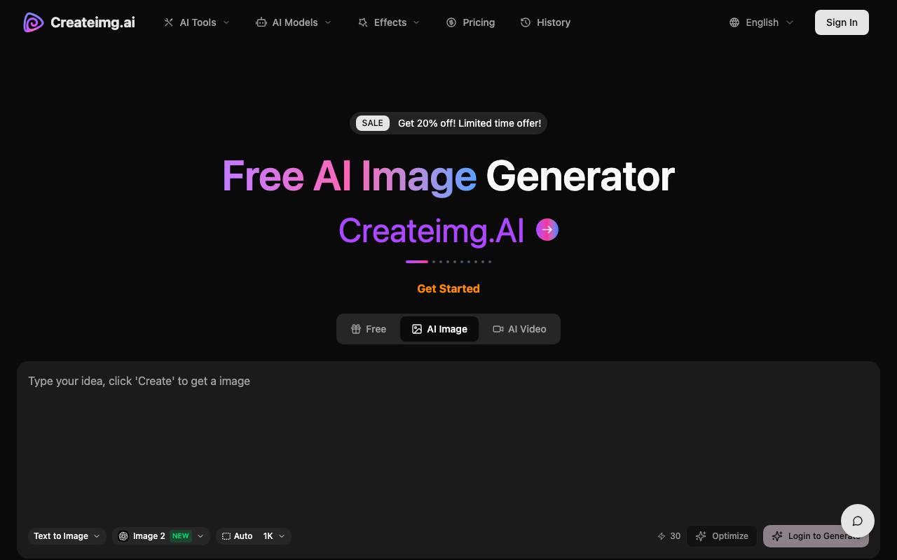 Createimg.ai screenshot
