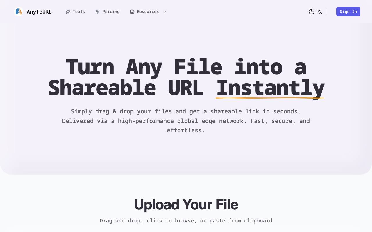 AnyToURL screenshot