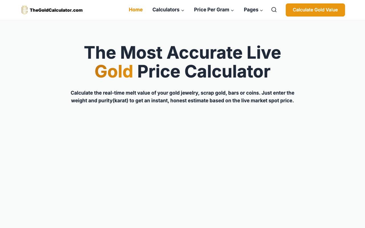 The Gold Calculator screenshot
