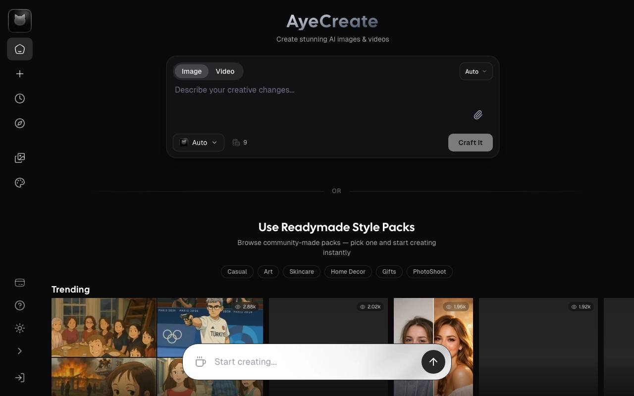AyeCreate screenshot