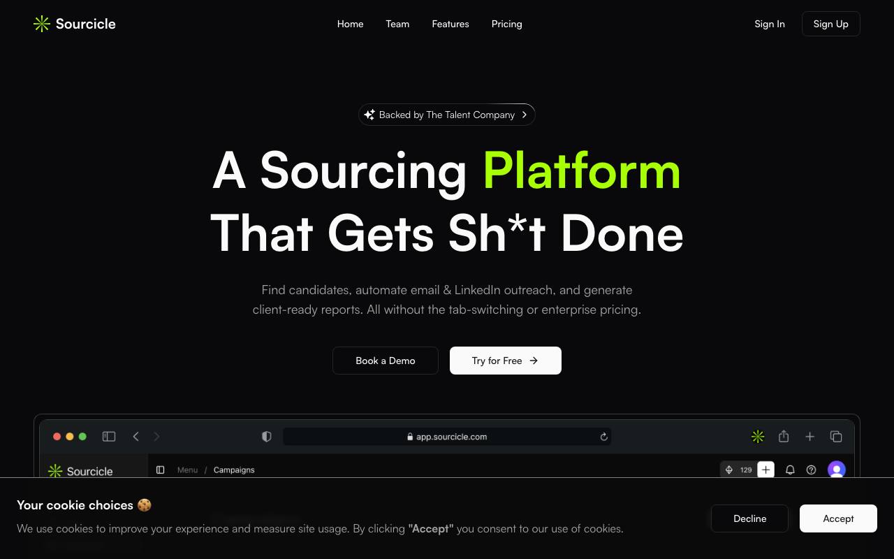 Sourcicle screenshot