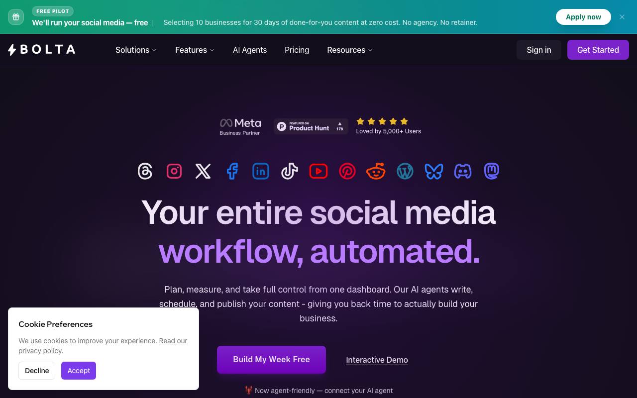 Bolta screenshot