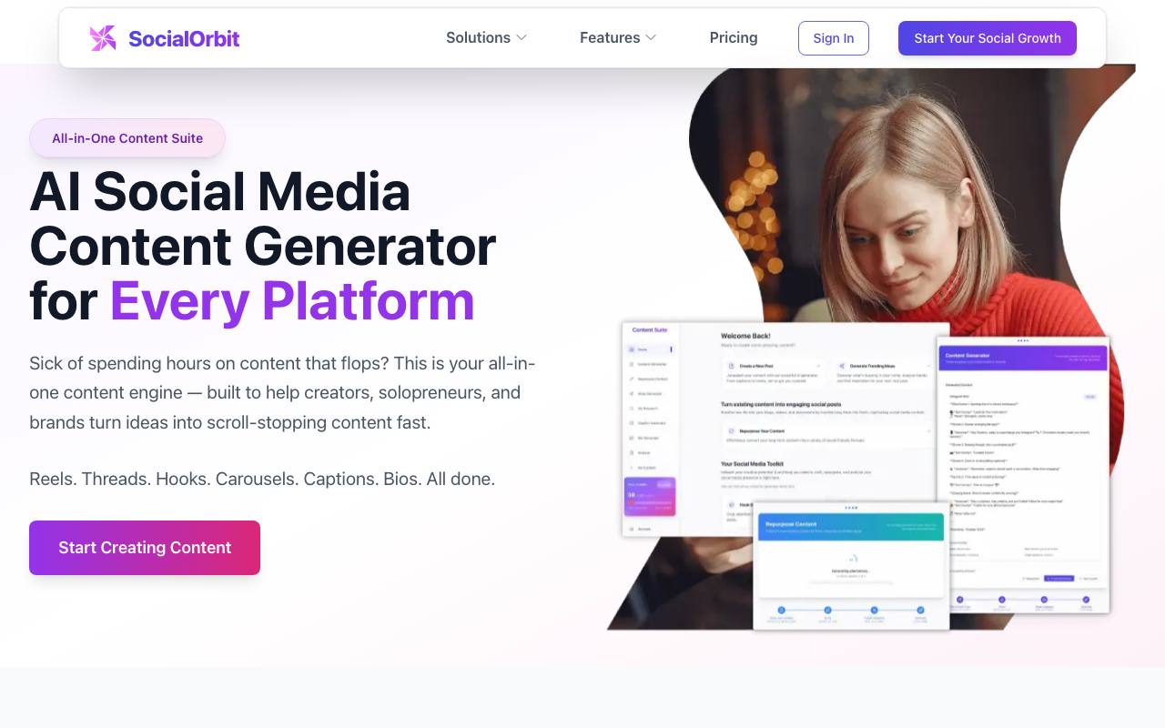 SocialOrbit screenshot