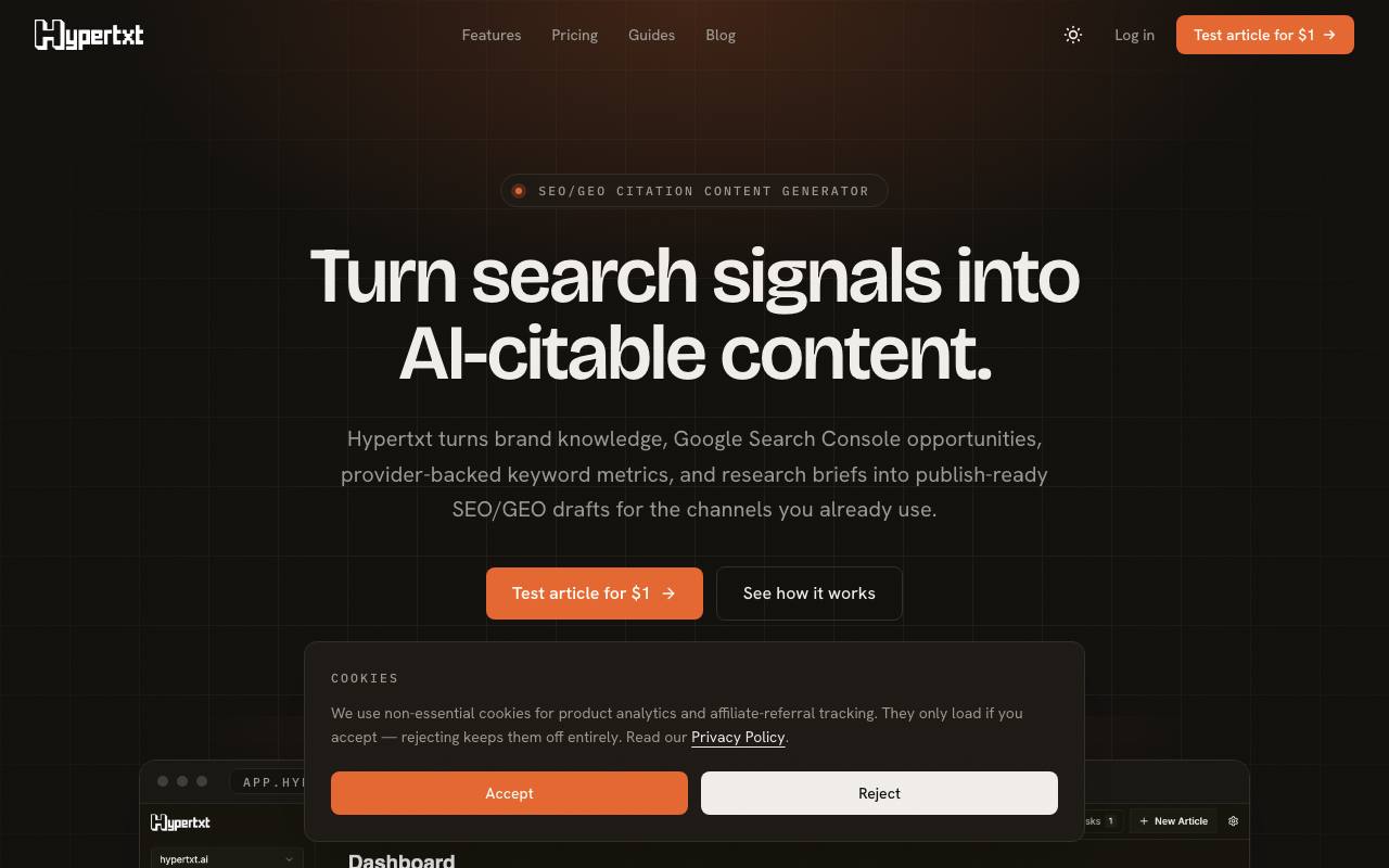 Hypertxt screenshot