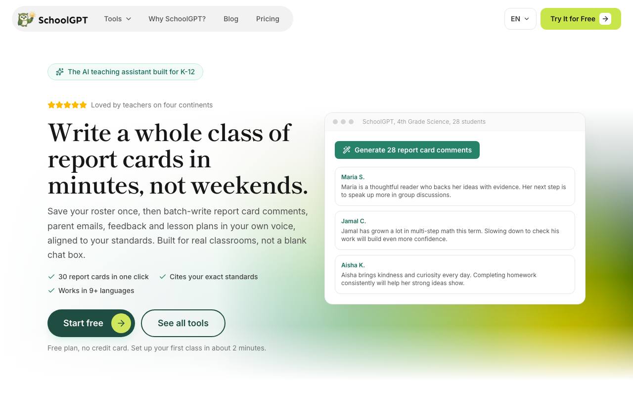 SchoolGPT screenshot