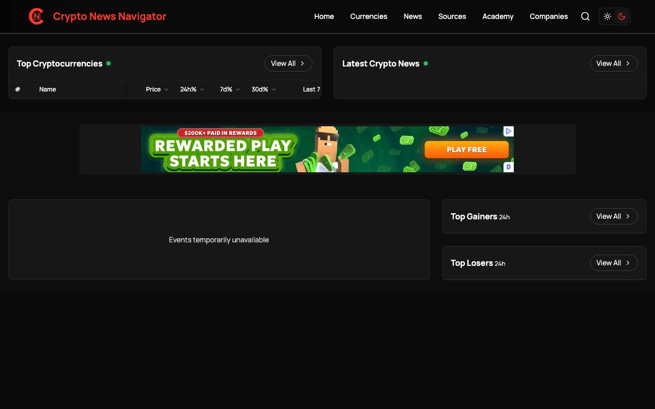 Crypto News Navigator screenshot