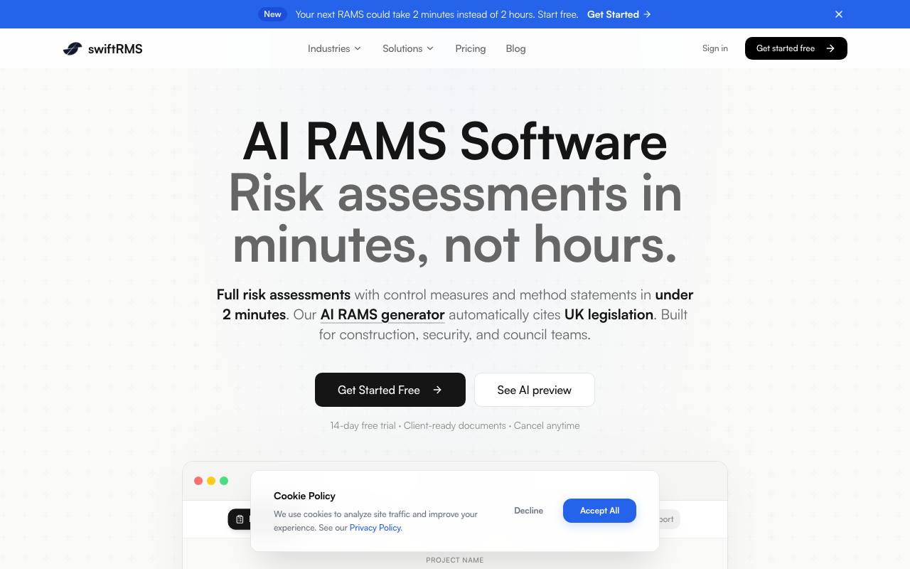 swiftRMS screenshot