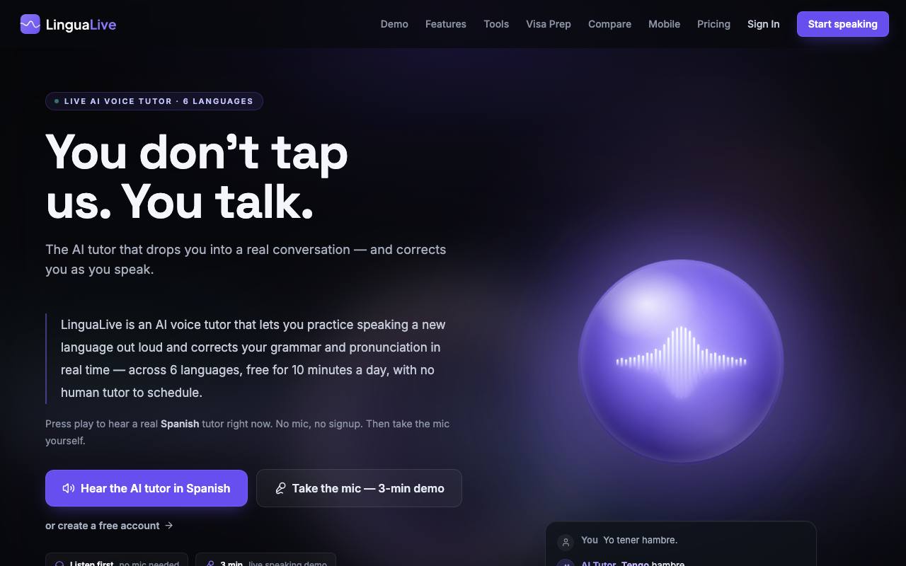 Lingua Live screenshot