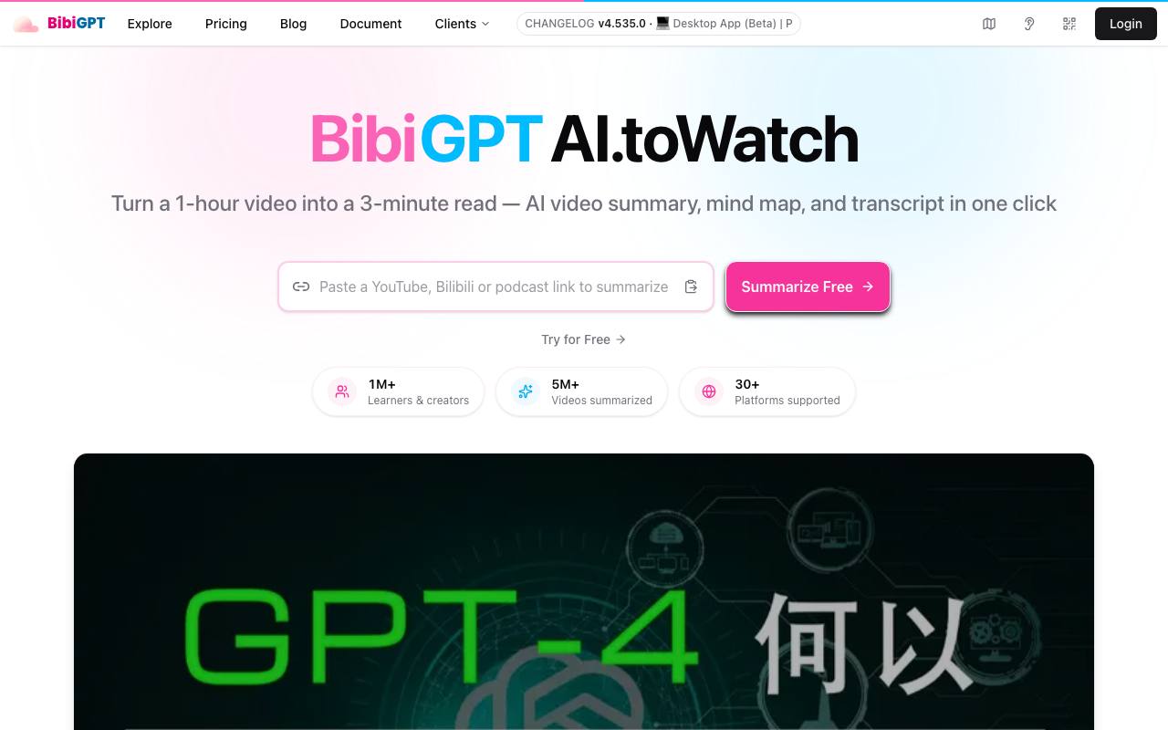 BibiGPT screenshot