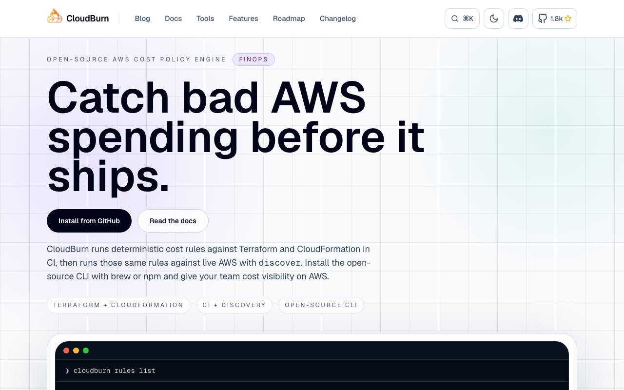 CloudBurn screenshot