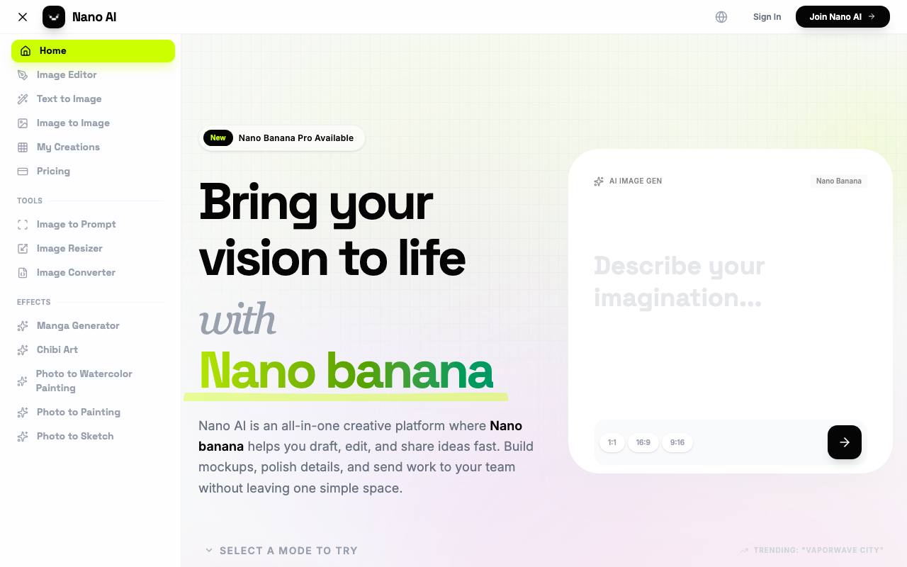 Nano AI screenshot