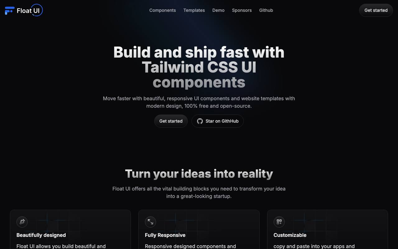 Float UI screenshot