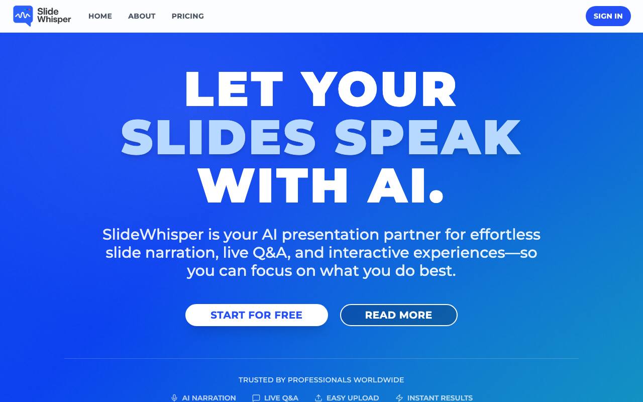 SlideWhisper screenshot