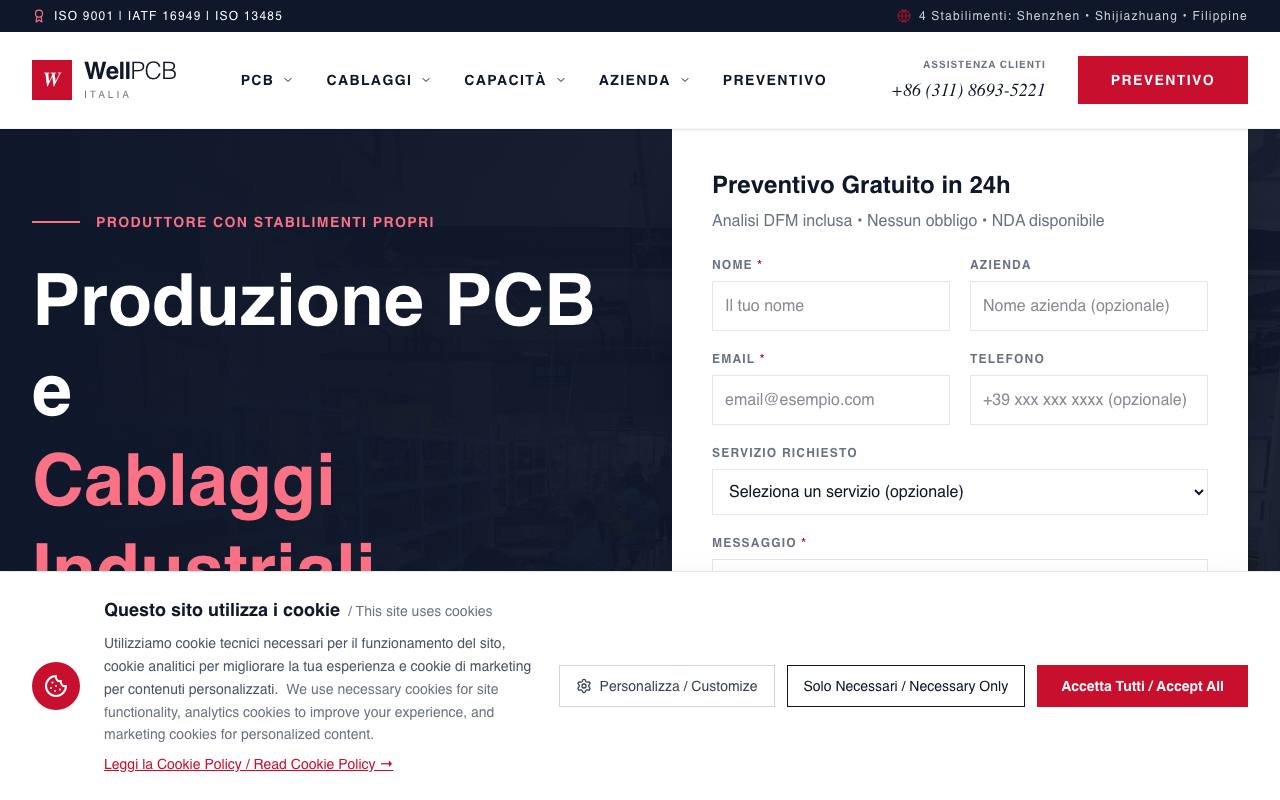 Produzione PCB e Cablaggi Industriali screenshot