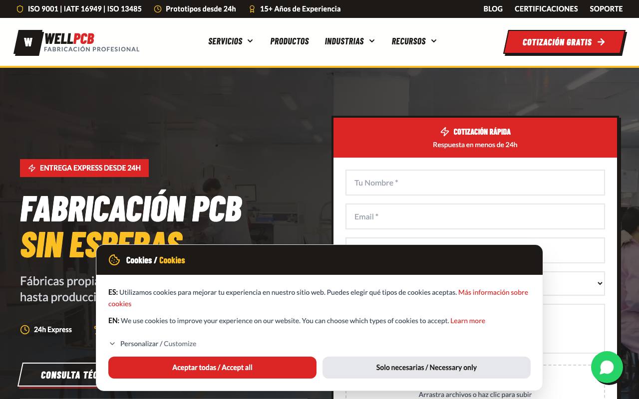 Fabricación PCB screenshot