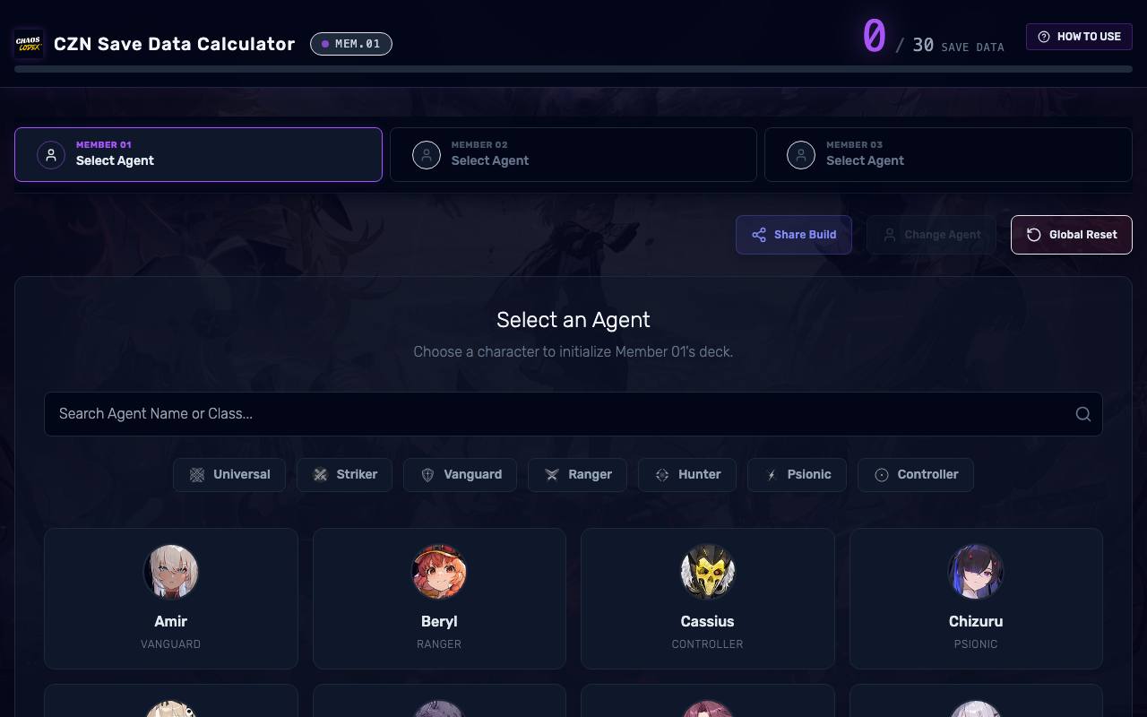 CZN Save Data Calculator screenshot