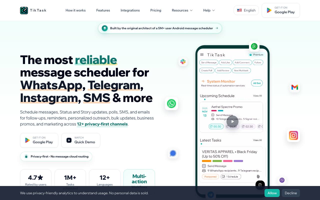TikTask screenshot
