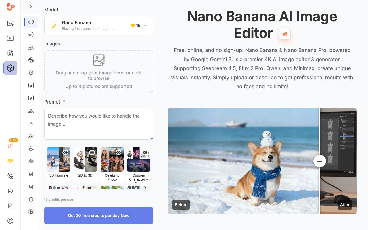 Nano Banana AI Image Editor & Generator screenshot