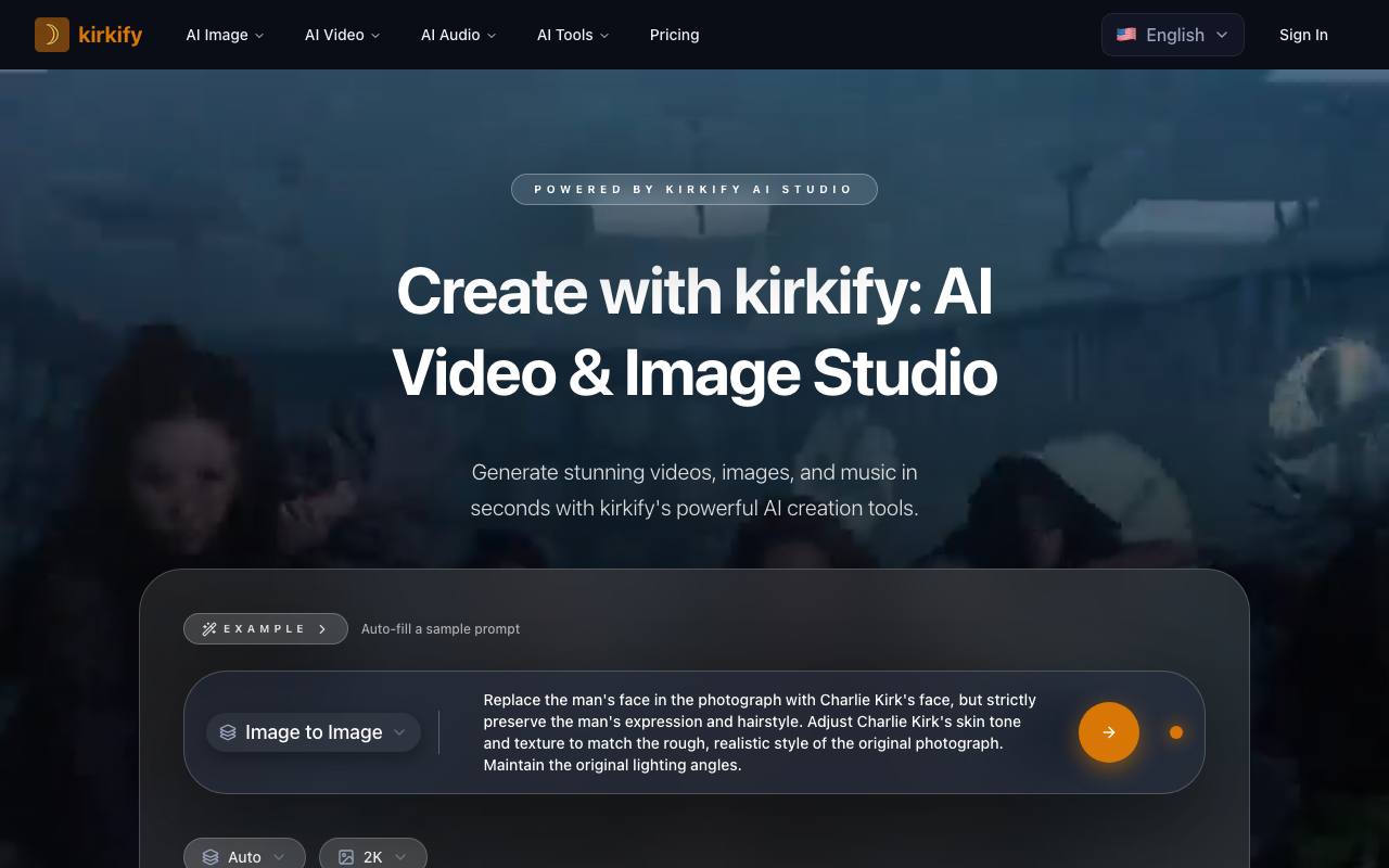 kirkify AI screenshot
